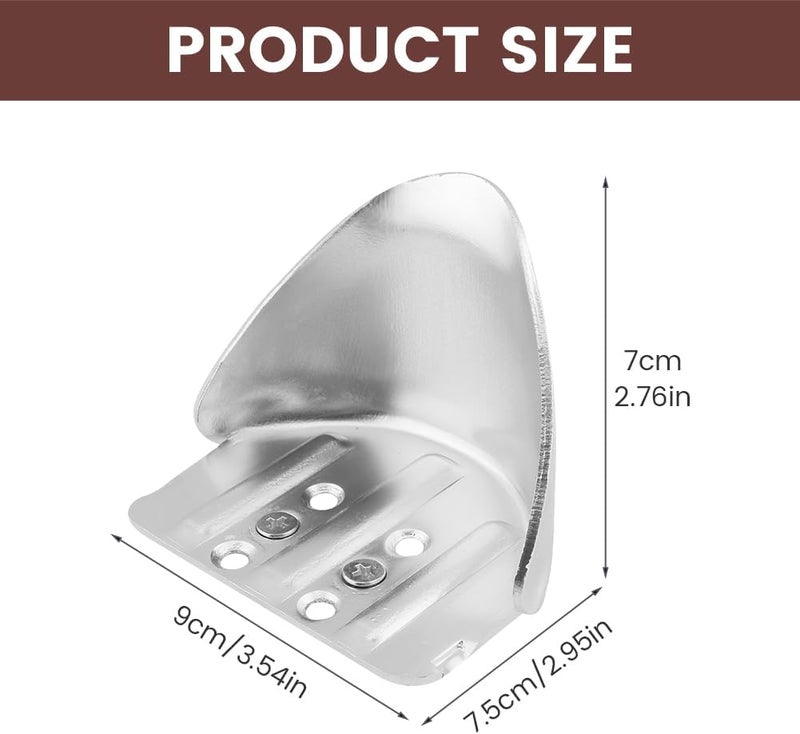 QKDS 2 Pack Drywall Stilts Heel Bracket Replacement Kits, Stilt Heel Bracket Replacement Kit Aluminum Adjustable Part for Painting(Silver) - Image 5